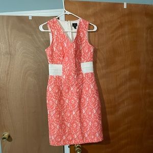 Worthington Size 4 Lace Midi Dress, Zipper in the Back, Elastic Sides